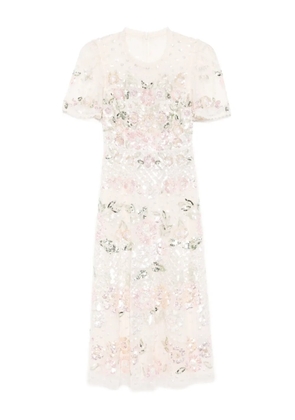 Needle & Thread sequin embellishment dress - Neutrals