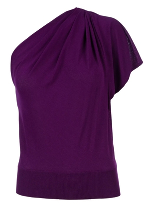 Giambattista Valli asymmetric shoulder top - Purple