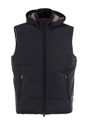 Kiton hooded sleeveless jacket - Blue