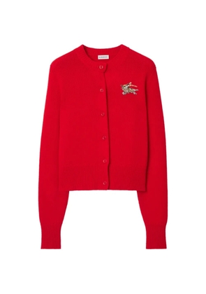 Burberry Equestrian Knight-appliqué cardigan - Red