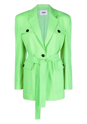 MSGM cargo-pocket belted jacket - Green