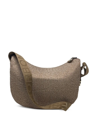 Borbonese Luna patterned shoulder bag - Brown