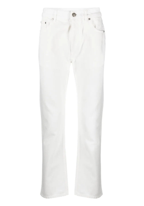 Palm Angels logo-embossed straight jeans - White