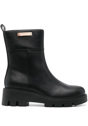TWINSET logo-plaque boots - Black