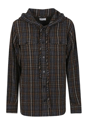 P.A.R.O.S.H. hooded checked shirt - Green