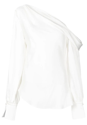 Simkhai Alice satin-finish one-shoulder blouse - White