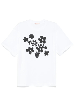 Marni floral-print T-shirt - White