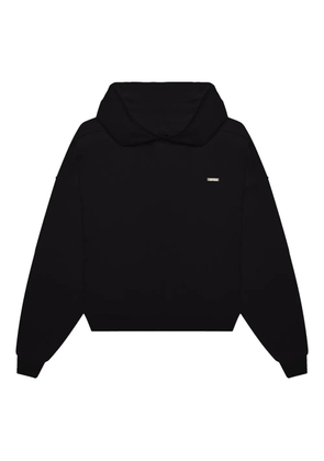 PLACE OF ËLMS logo-plaque hoodie - Black