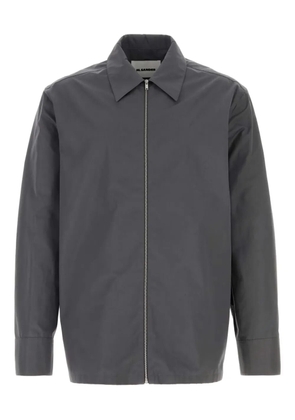 Jil Sander zip-fastening poplin overshirt - Grey
