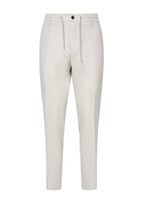 Eleventy drawstring-waist tapered trousers - Grey