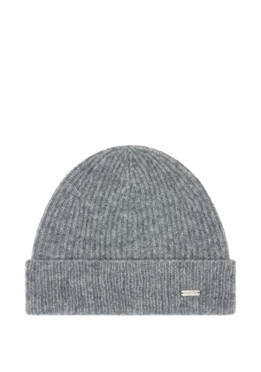 TOM FORD logo-plaque beanie hat - Grey