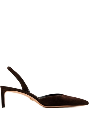 Veronica Beard 50mm Caroline slingback suede pumps - Brown