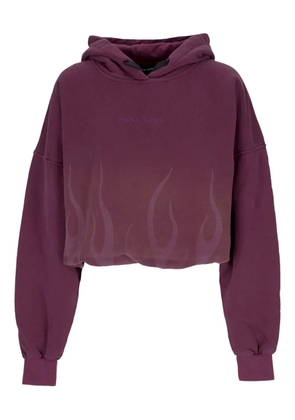 Vision Of Super flame-print hoodie - Purple
