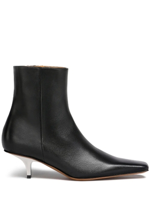 Marni heeled leather ankle boots - Black