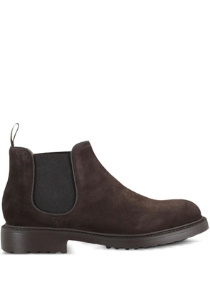 Doucal's elastic-panel suede chelsea boots - Brown
