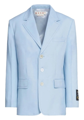 Marni single-breasted wool blazer - Blue