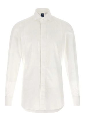 Finamore 1925 Napoli Eduardo pleated-front longsleeve shirt - White