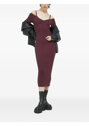 Abercrombie & Fitch V-neck midi dress - Red