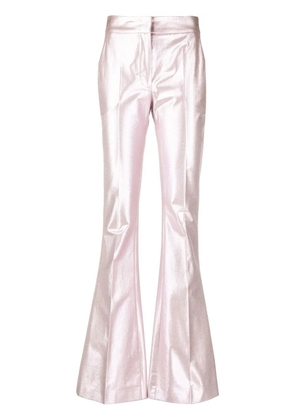 Genny metallic flared trousers - Pink