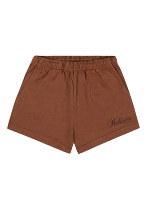 Sporty & Rich Soho Disco elasticated waist shorts - Brown