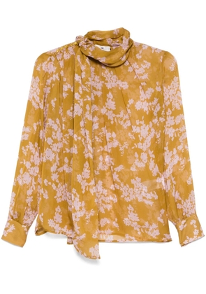 Elisabetta Franchi voile printed blouse - Yellow