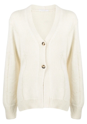 Helmut Lang V-neck tailored cardigan - White
