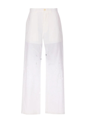 Marine Serre cotton trousers - White
