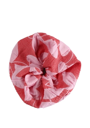 ELISE heart-print scrunchie - Red
