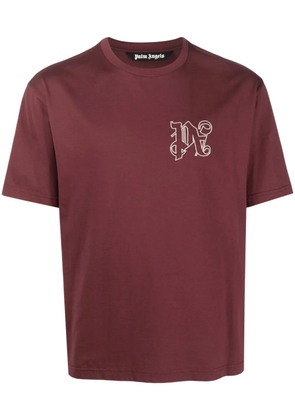 Palm Angels monogram cotton T-shirt - Red