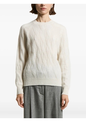 Peserico cable-knit round-neck sweater - White
