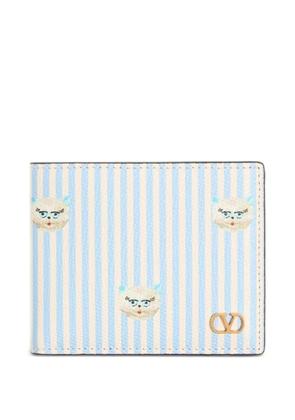 Valentino Garavani Vlogo Signature Le Chat De La Maison printed leather wallet - Blue
