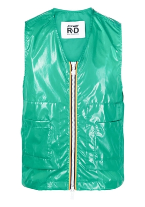 K-Way patent zip-up gilet - Green