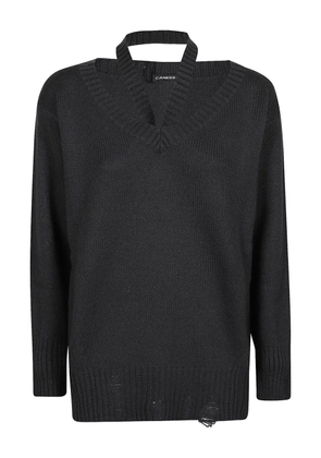 Canessa distressed cashmere sweater - Black
