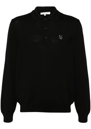 Maison Kitsuné Fox-motif polo shirt - Black