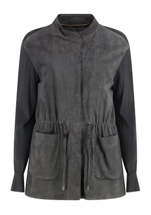 Moorer suede cardigan - Grey