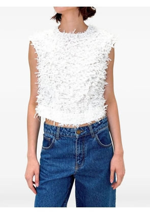 Odeeh sleeveless shirt - White