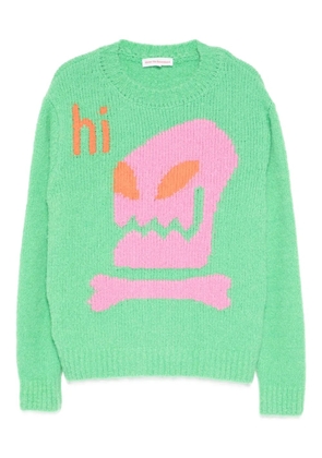Walter Van Beirendonck alien-intarsia jumper - Green