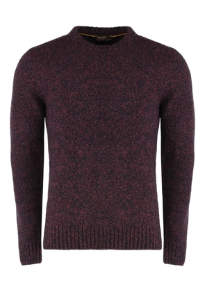 Moorer crew-neck knitted sweater - Red