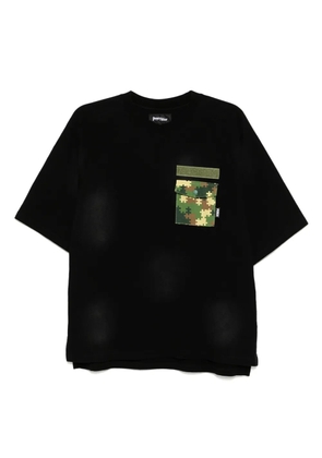 PEACE AND AFTER logo-patch T-shirt - Black