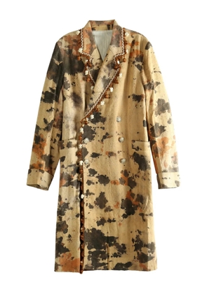 COMMUNS double-breasted scalloped coat - Neutrals