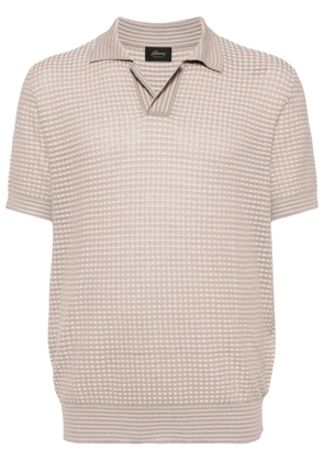 Brioni knitted polo shirt - Brown