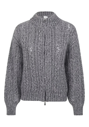 Eleventy sequin-embellished cardigan - Grey