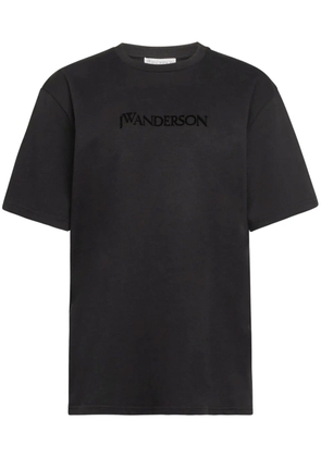 JW Anderson logo-embroidered T-shirt - Black