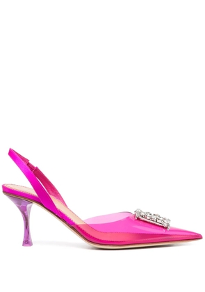 DSQUARED2 80mm embellished-logo slingback pumps - Pink