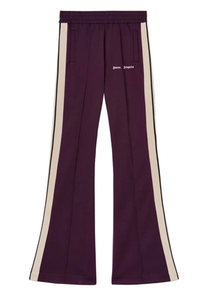Palm Angels logo-embroidered flared track pants - Purple