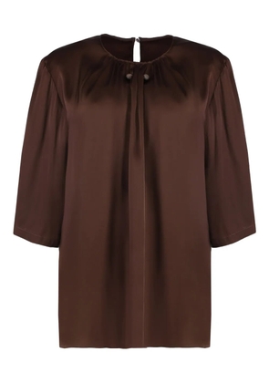 Fabiana Filippi embellishment-detail blouse - Brown