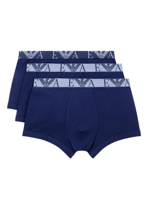 Emporio Armani logo-waistband boxers (pack of three) - MB254BLUE