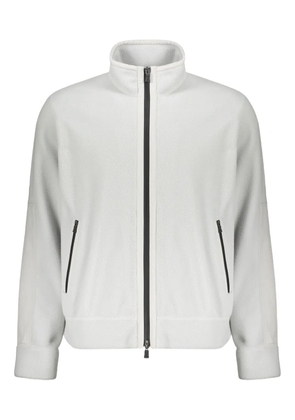 Herno zip-up raised-collar fleece sweatshirt - White