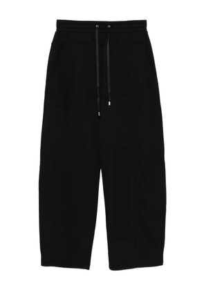 LIU JO drawstring cotton trousers - Black