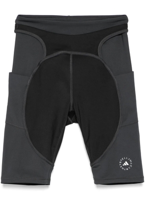 adidas by Stella McCartney layered-detail cycling shorts - Black